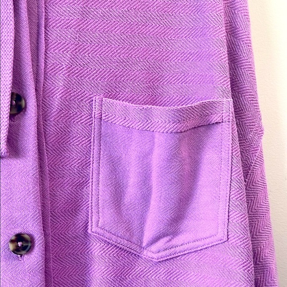 Terra & Sky Purple Knit Hooded Cardigan - Picture 5 of 7